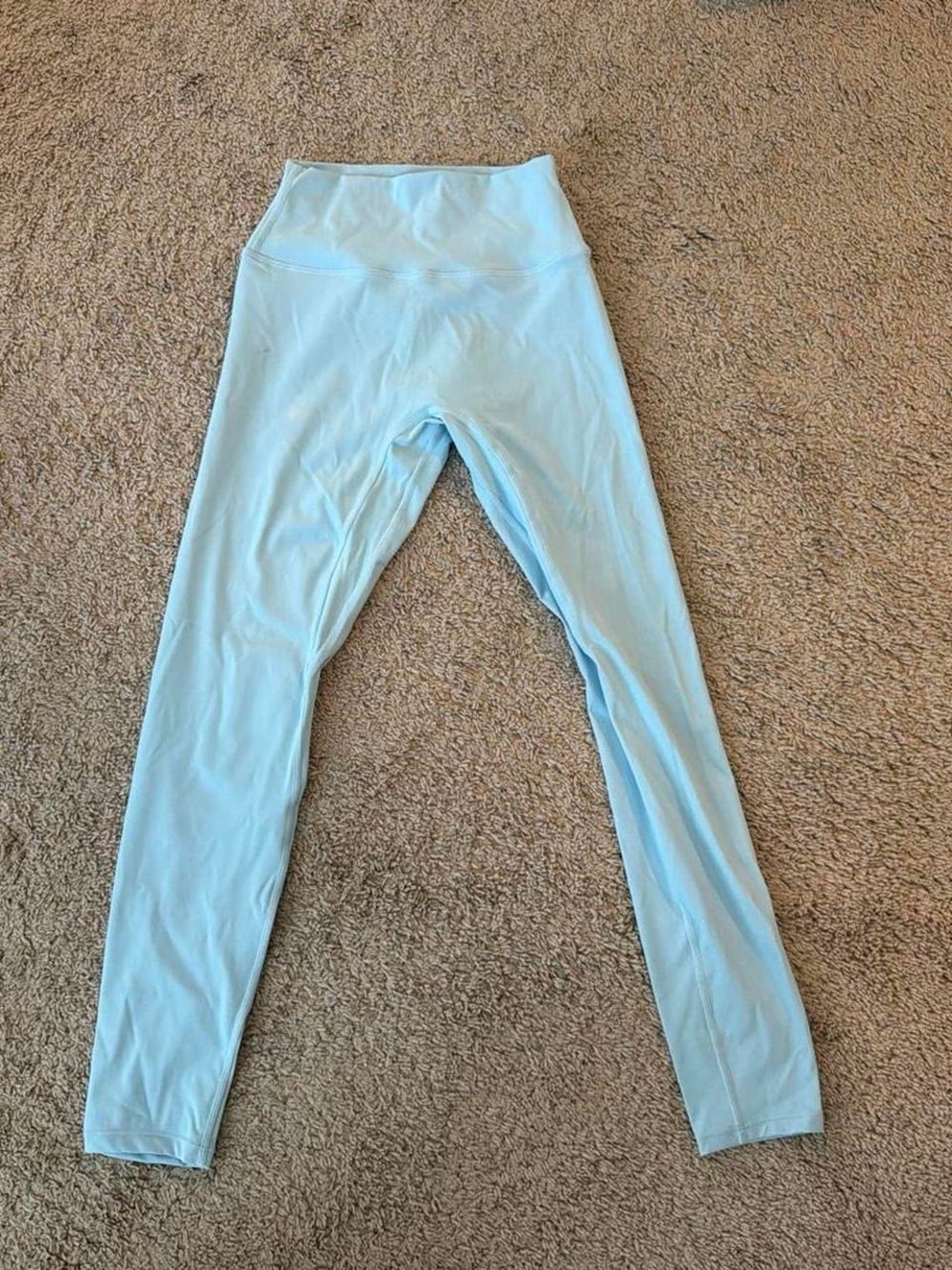 High-Waist Light Blue Women's Leggings